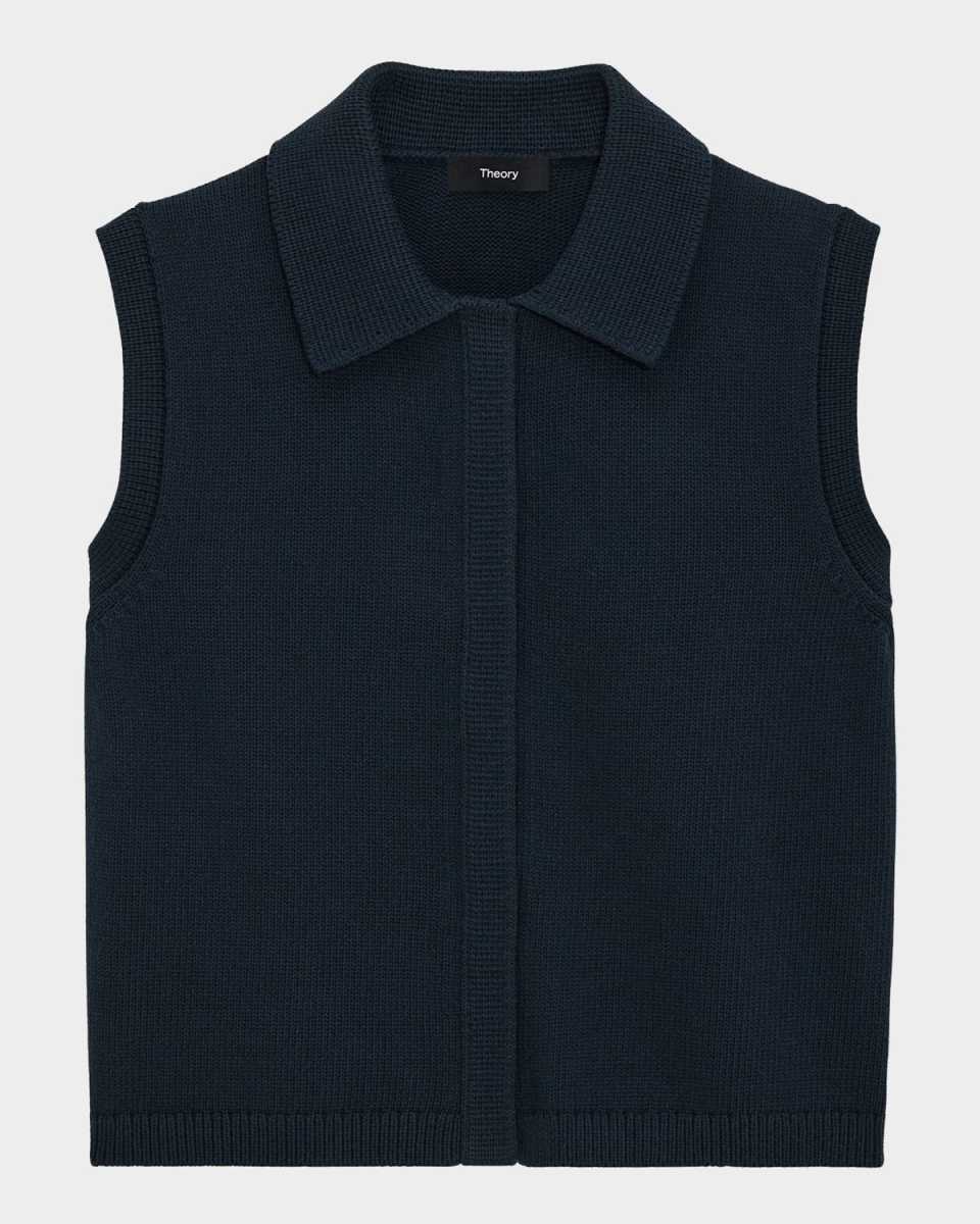 Cotton Zip-Up Vest